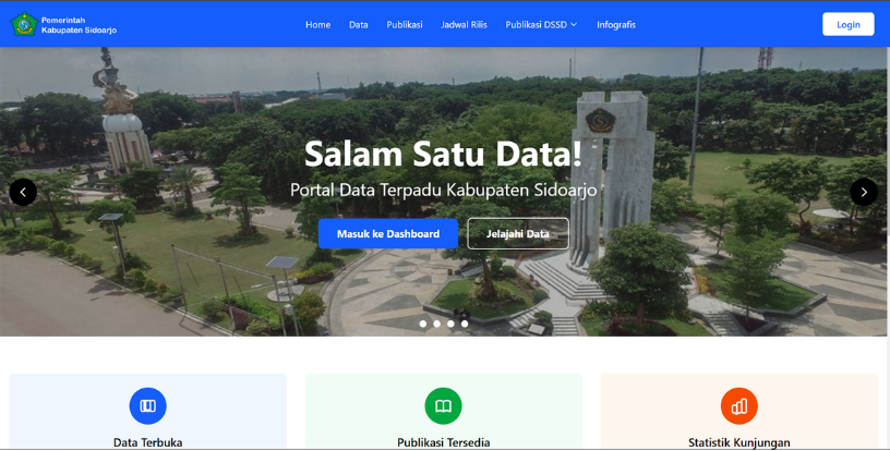 Satu Data Sidoarjo dataset management and verification workflow